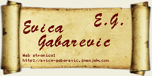 Evica Gabarević vizit kartica